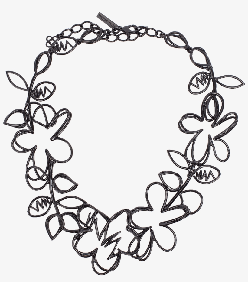 Loading Zoom - Oscar De La Renta Botanical Scribble Necklace, transparent png