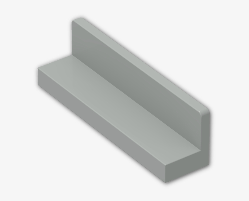 Panel 1 X 4 X 1 With Rounded Corners - Concrete, transparent png