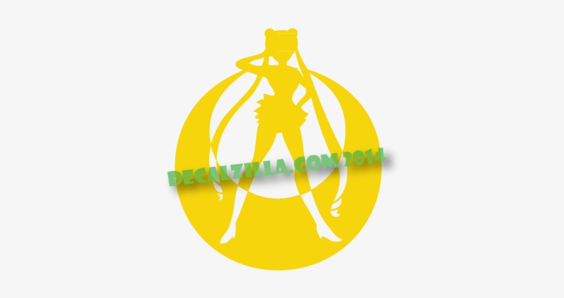 Sailor Moon Silhouette Old Design Decal Sticker - Sticker, transparent png