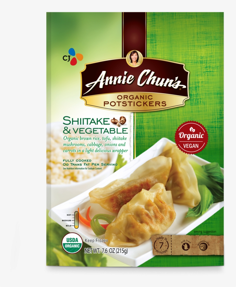 Annie Chun's Shiitake & Vegetable Organic Potstickers - Annie Chun Vegan, transparent png