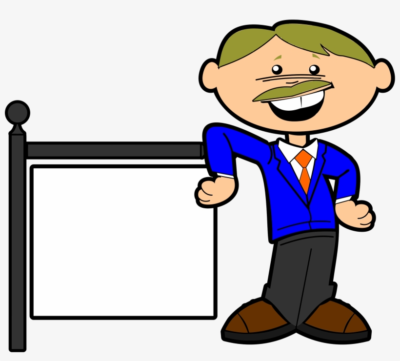 This Free Icons Png Design Of Cartoon Man With Sign, transparent png