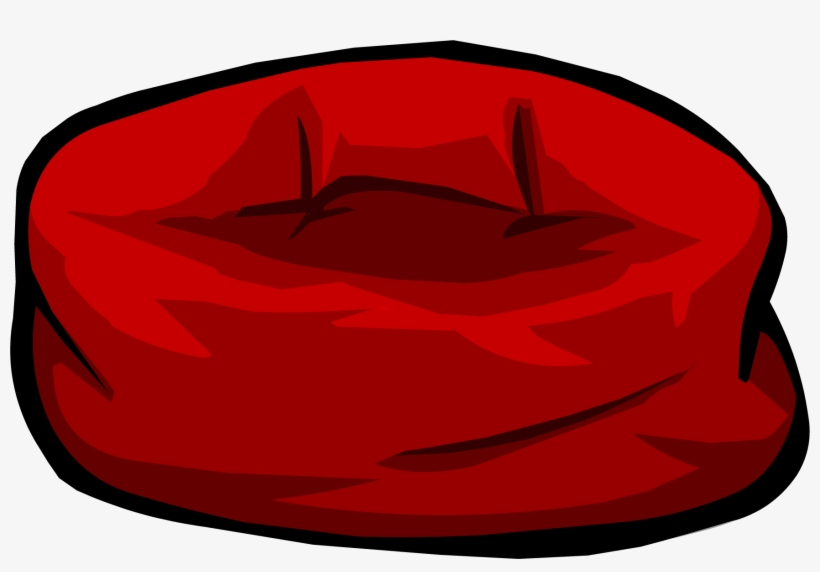 Red Bean Bag Chair - Club Penguin Bean Bag, transparent png