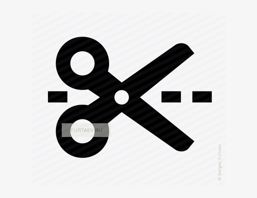 Vector Icon Of Scissors With Cut Line - Reglas De La Procrastinación, transparent png