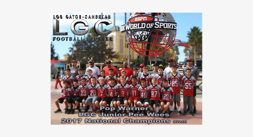 2017 Junior Peewee National Champions - Los Gatos, transparent png