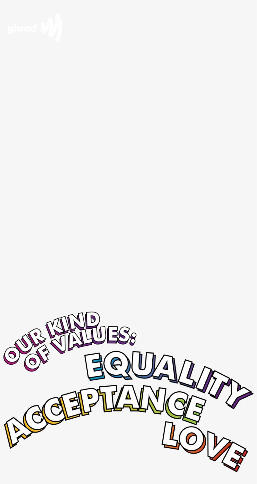 Glaad Launched A Snapchat Filter At The 2016 Values - Calligraphy, transparent png