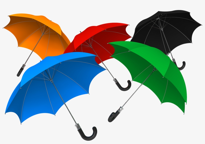 Umbrellas - Five Umbrellas Clipart, transparent png