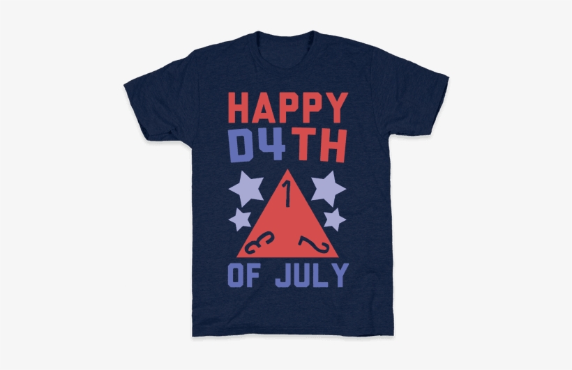 Happy D4th Of July Mens T-shirt - T-shirt, transparent png