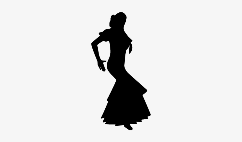 Flamenco Woman Silhouette Vector - Bailadora Flamenca Png, transparent png