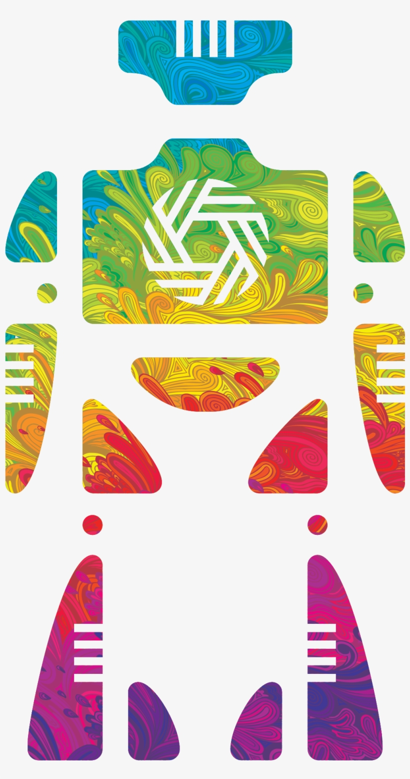 Biv 069 Psychedelic Robot Isolated - Psychedelic Robot Bivins Gallery, transparent png