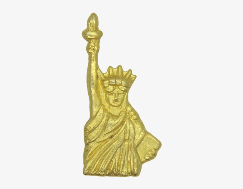 Ny Statue Of Liberty Pin , Gold - Carving, transparent png