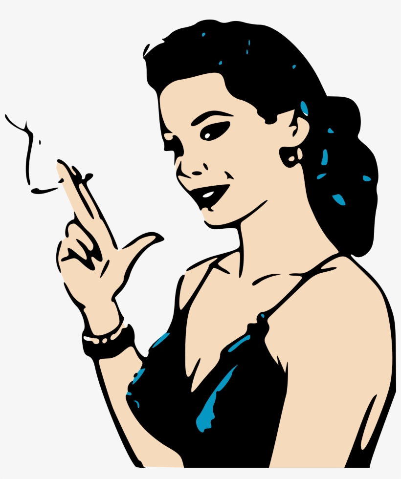 This Free Icons Png Design Of Smoking Retro Woman, transparent png