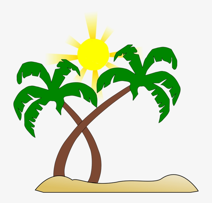 Double Palm Beach Svg Clip Arts 594 X 597 Px, transparent png