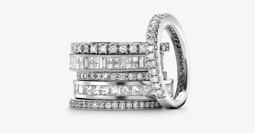 Diamond Set Bands - Diamond Set Wedding Band, transparent png