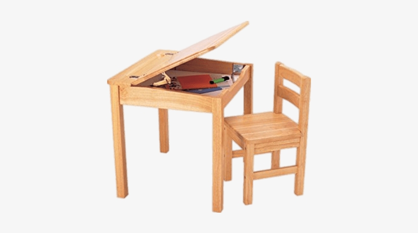 Pintoy Natural Wooden Desk And Chair, transparent png