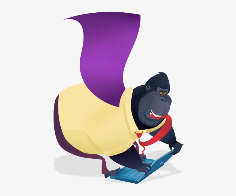 Gorilla - Illustration, transparent png