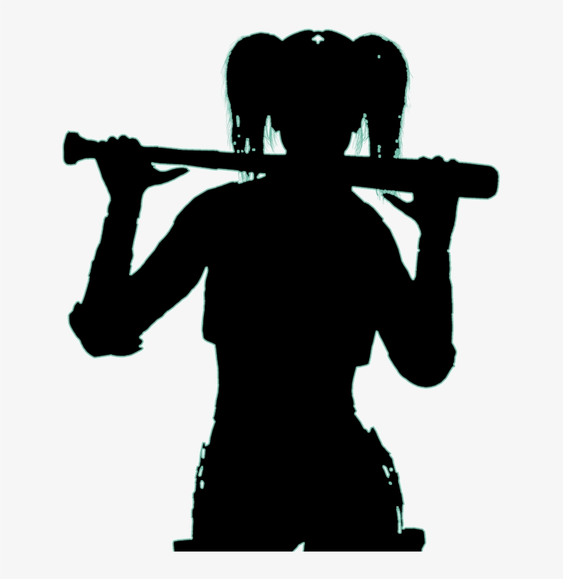 Harley Quinn - " - Harley Quinn Silhouette, transparent png