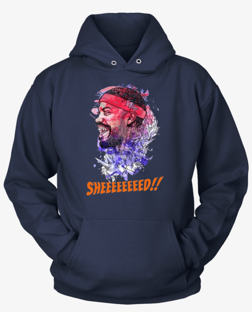 Unisex Hoodie / Navy / S Rasheed Wallace Watercolor - Blood, Sweat, Tears - I'm A Coal Miner, transparent png
