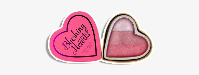 Makeup Revolution I Heart Makeup Blushing Heart Triple - Heart Makeup Blushing Hearts Triple Baked Blush Blushing, transparent png