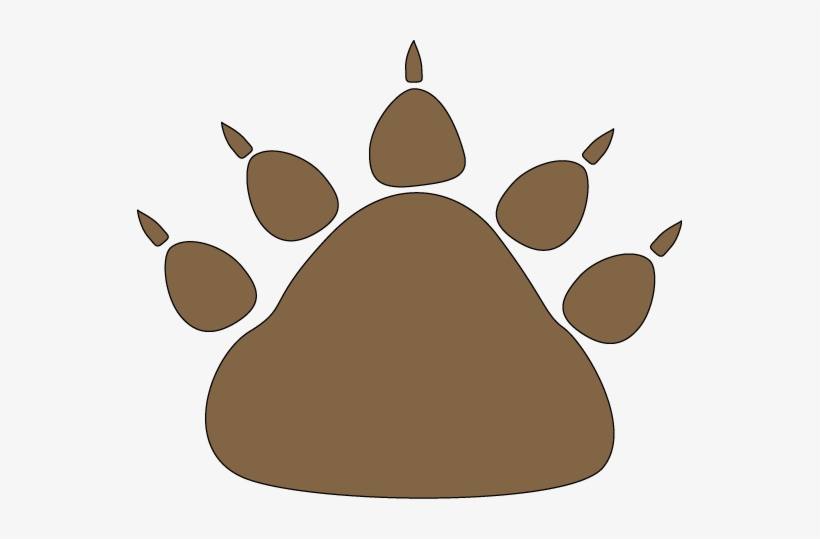 Bear Paw Print Brown - Brown Bear Paw Print, transparent png