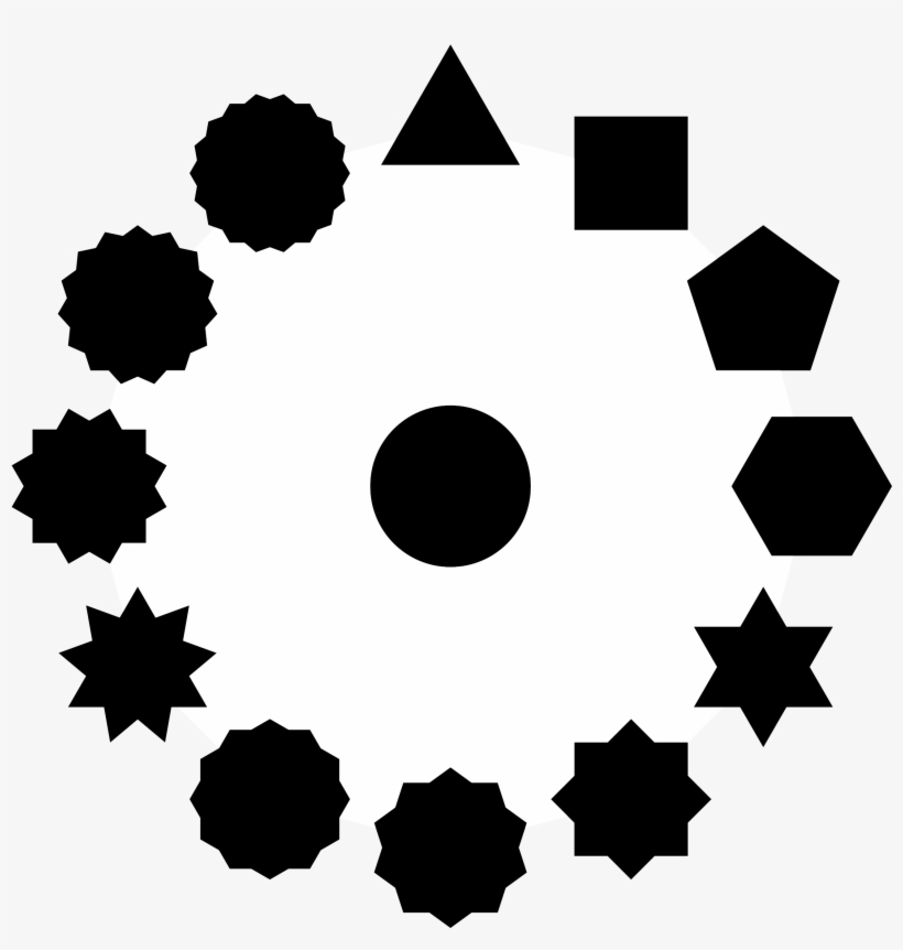 Polygons Stars And The Circle Icons Png - Polygons Circle, transparent png