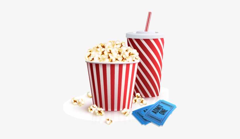 Movie Drink Png Svg Freeuse - Popcorn And Drink Png, transparent png