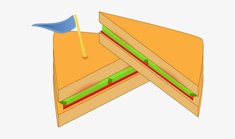 Free Vector Ashkyd Sandwich With A Flag Clip Art - Triangle Sandwich Clipart, transparent png