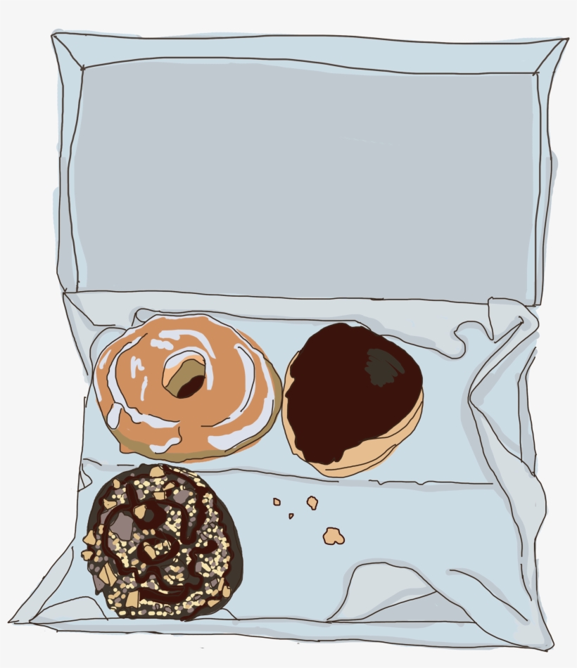 Donutbox - Chocolate, transparent png