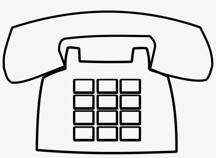 Telephone Png Black And White Download - Telephone Clipart Black And White, transparent png
