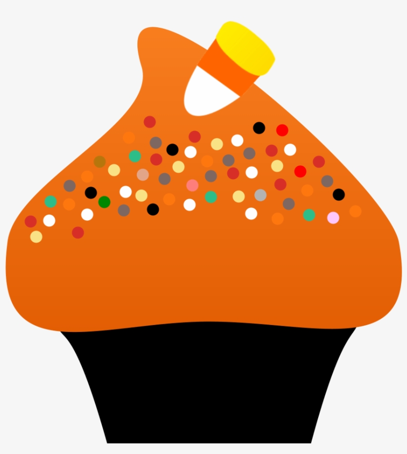 Pumpkin Cupcake Clipart - Halloween Candy Clipart Png, transparent png