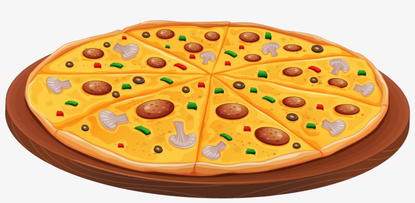 Pizza With Mushrooms Png Clipart - Pizza Clipart, transparent png