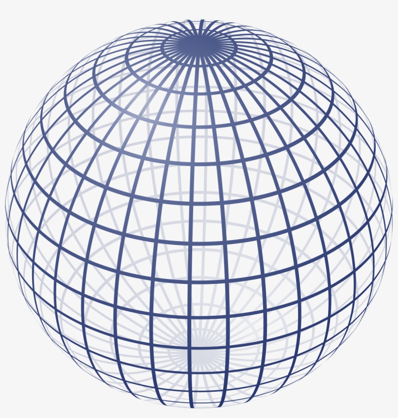 Sphere - Wireframe Sphere, transparent png
