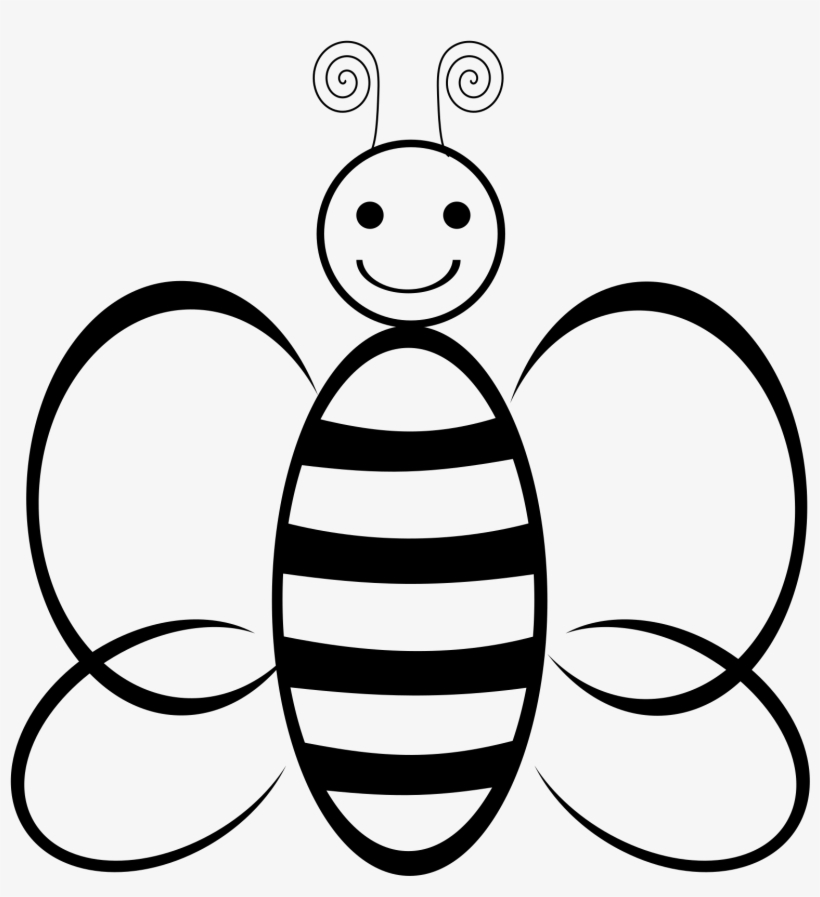 Big Image - Honey Bee Image Black And White, transparent png