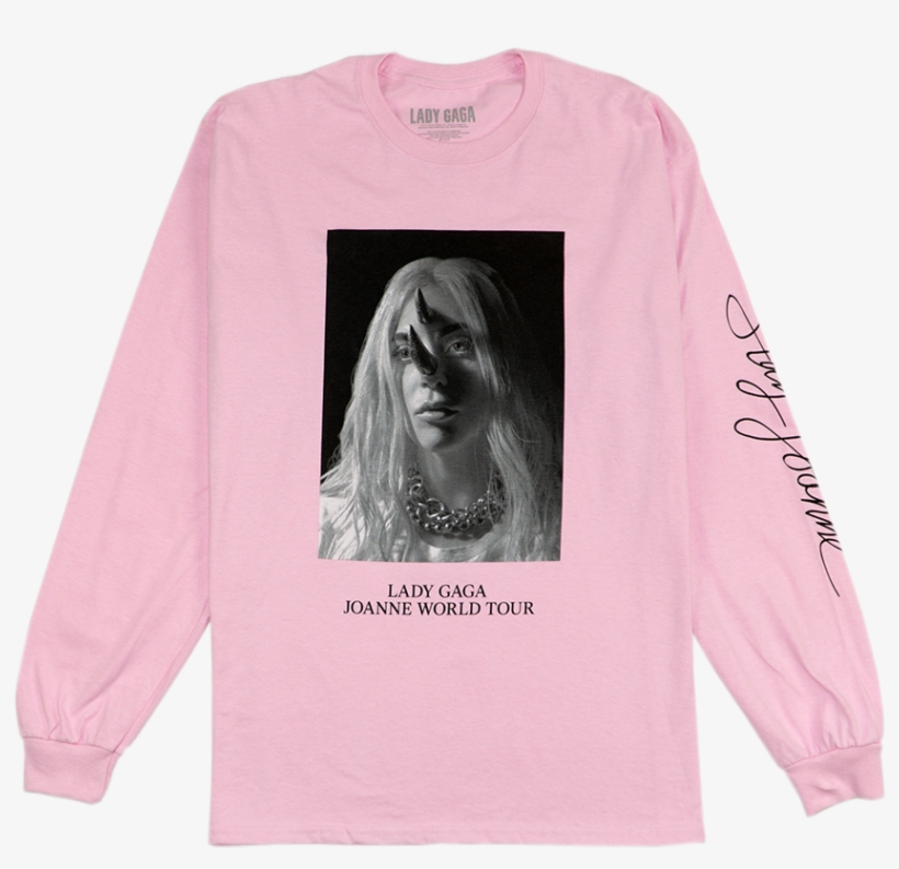 Horns Pink Long Sleeve T Shirt - Lady Gaga Shirt, transparent png