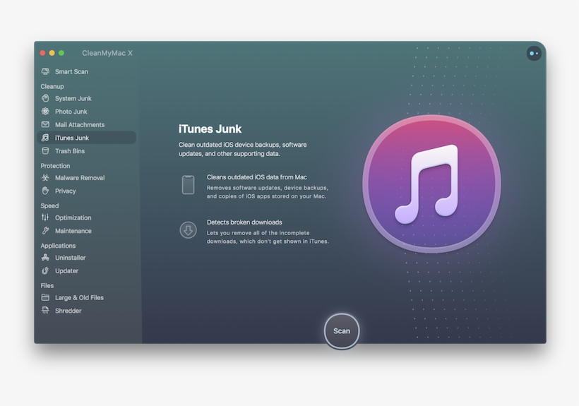 Itunes Junk - Cleanmymac X, transparent png