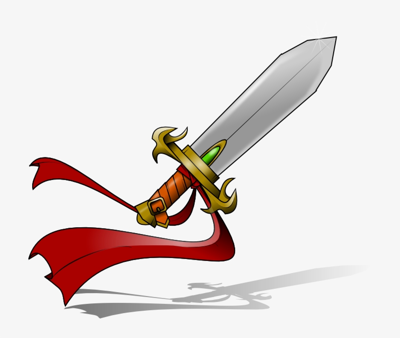 Free To Use Public Domain Fantasy Clip Art - Меч Клипарт, transparent png