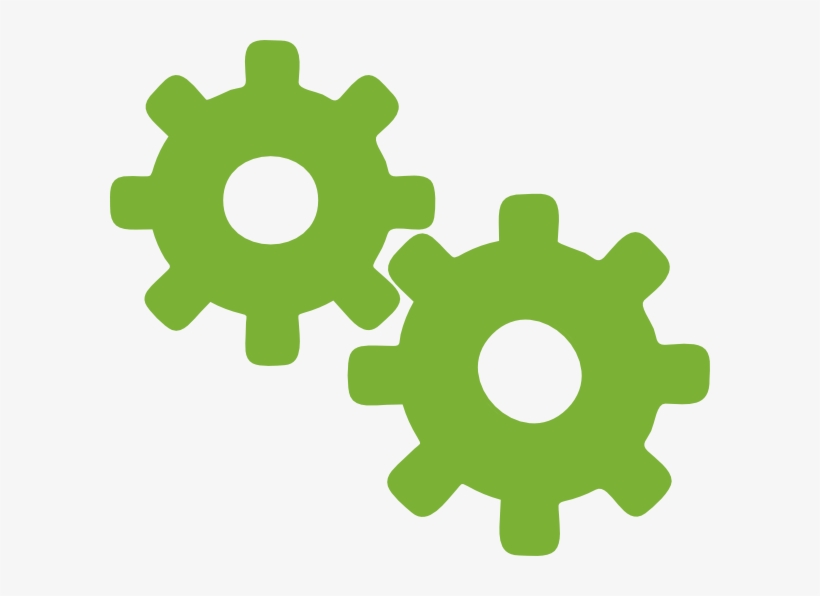 Gears Clipart Green, transparent png