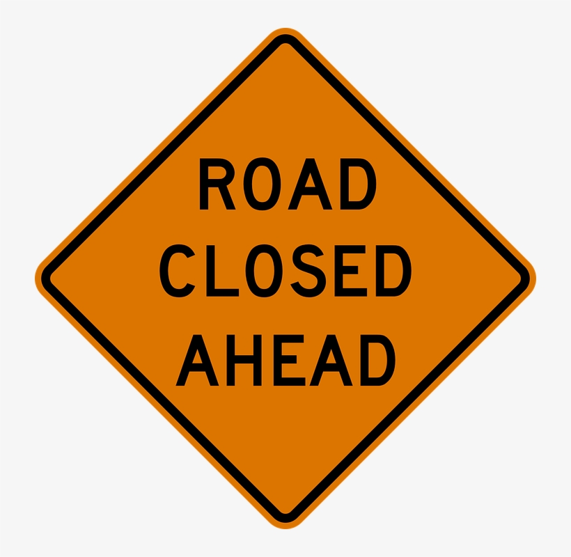 Road Closed Half Mile Sign Clip Art Free Vector - Class 1 Hazmat Placards, transparent png