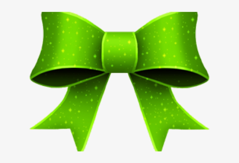 Christmas Ribbon Clipart Green Green Bow Transparent Background