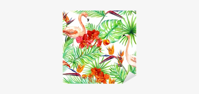 Picture Transparent Download Flamingo Tropical Leaves - My Private Spa Toalla De Playa 330 G/m² - Verde, transparent png