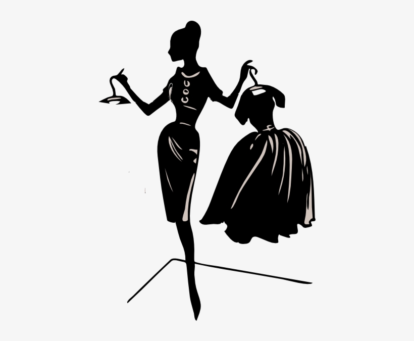 Black Dress Clipart Small Dress - Fashion Clip Art, transparent png