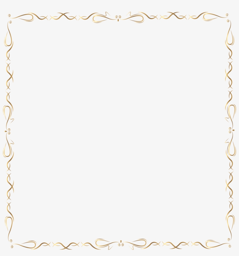 Golden Border Png Clip Art Image, transparent png