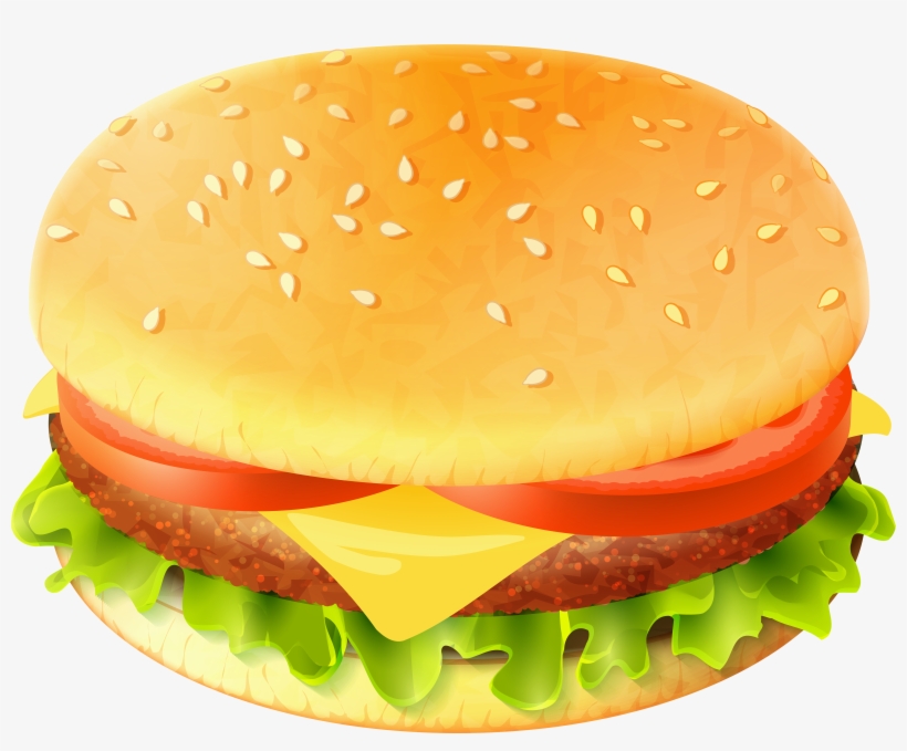 Hamburger Clipart Transparent Food - Fast Food, transparent png