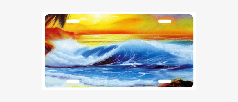 Beach Wave - Airbrush Beach Scene, transparent png