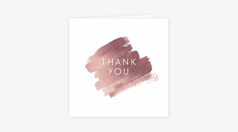 Brushstroke Thank You Card Rose Gold - C Shell, transparent png