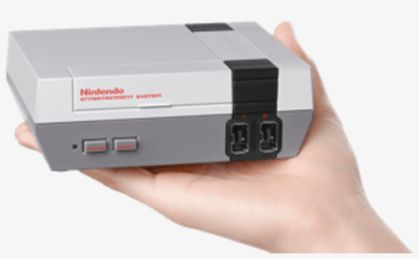 Hand Holding Nes Classic Edition - Nintendo Nes Classic Mini, transparent png