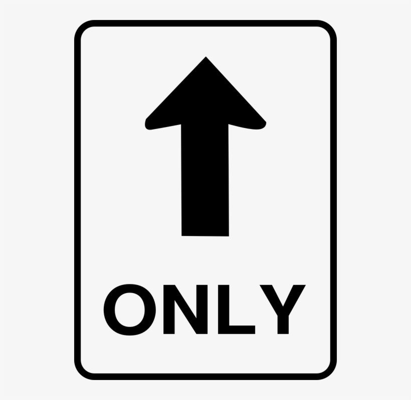 Download - One Way Sign, transparent png