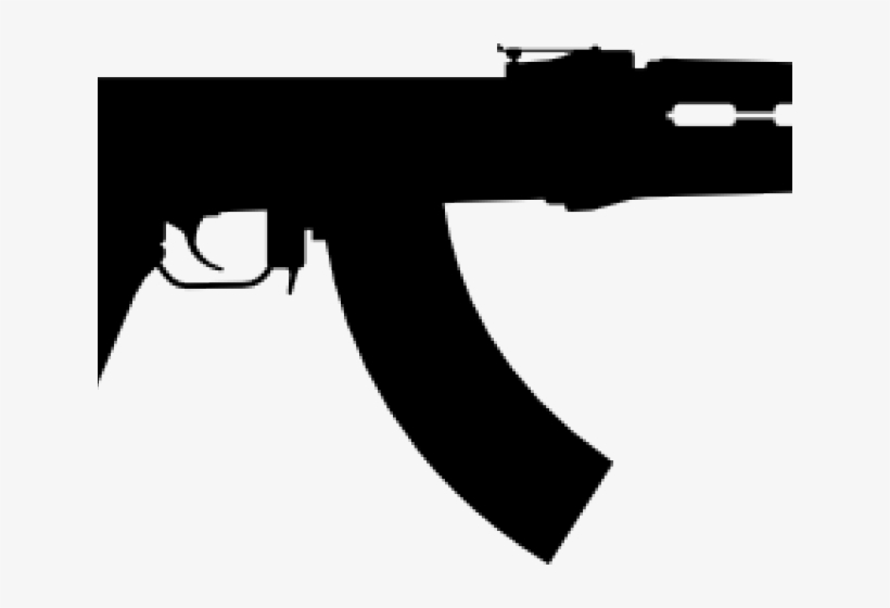 Rifle Clipart Ak47 - Machine Gun Clipart, transparent png