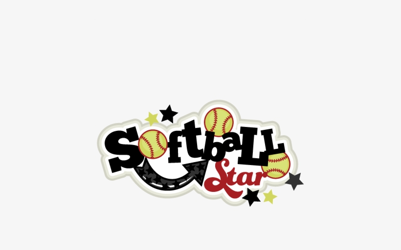 Softball Star Svg Scrapbook Titlesoftballl Svg Title - Softball Star Svg, transparent png