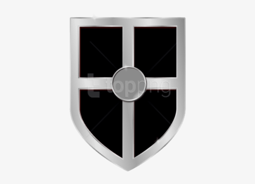Black Shield Clip Art At Clker - Art Clip Shield Black And White, transparent png