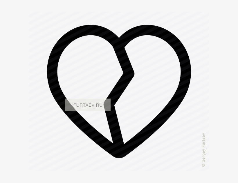 Vector Icon Of Broken Heart - Heart Broken Vector, transparent png